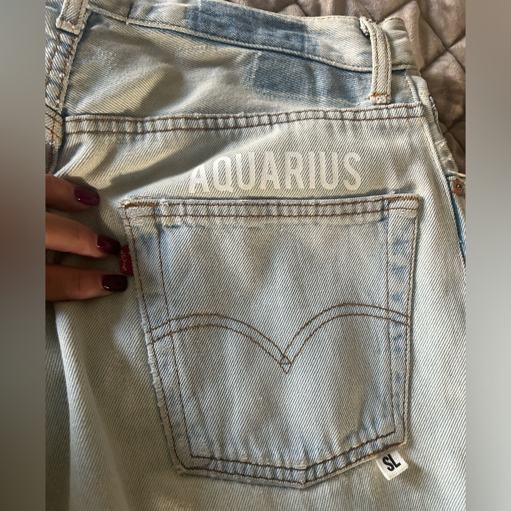 Samaria Leah Levis Aquarius Custom Distressed Jeans
